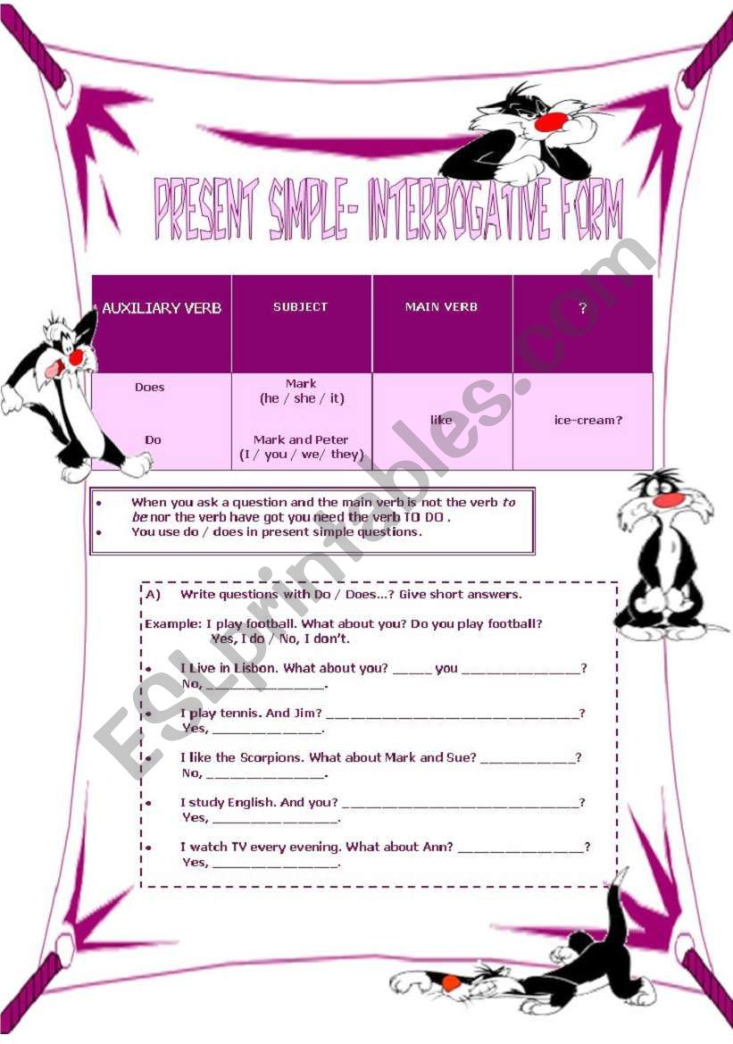 Present Simple  worksheet