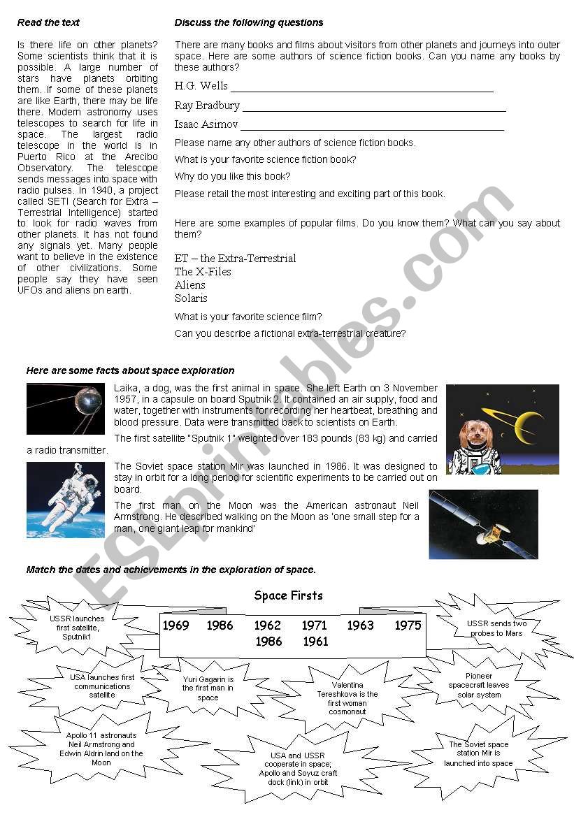 Space worksheet