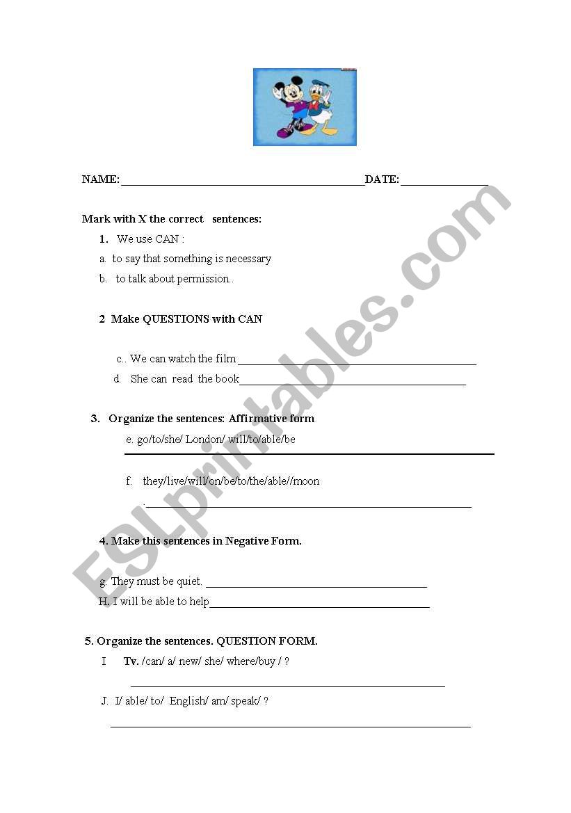 MODAL VERBS worksheet