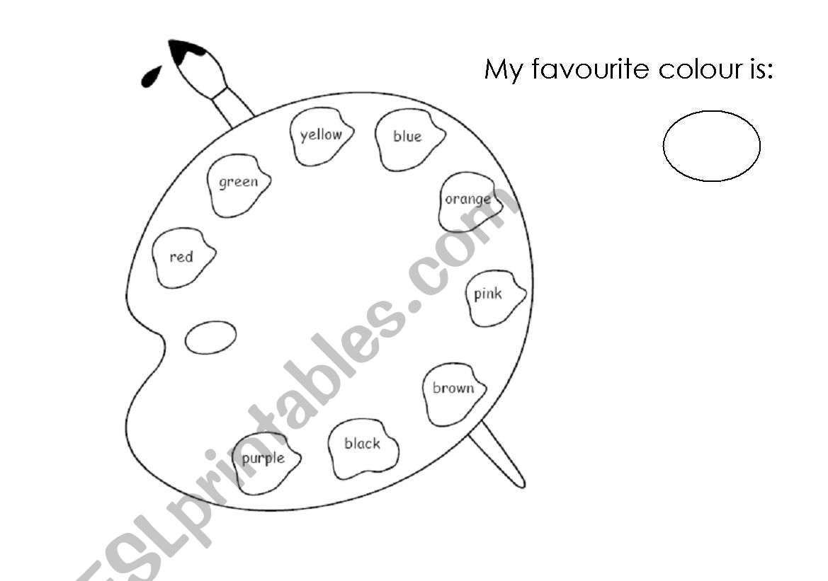 my favourite colour worksheet