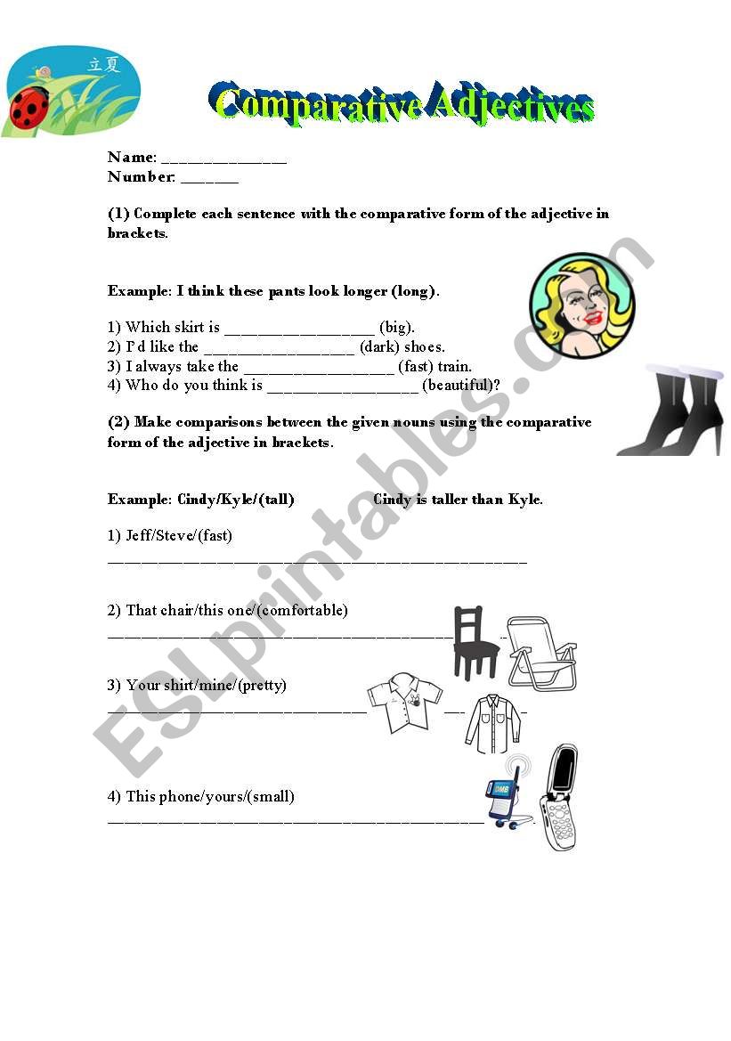 comparatives part 3 worksheet