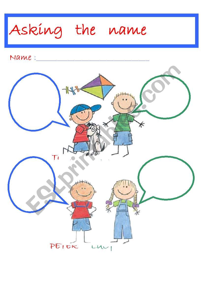 Asking the name worksheet