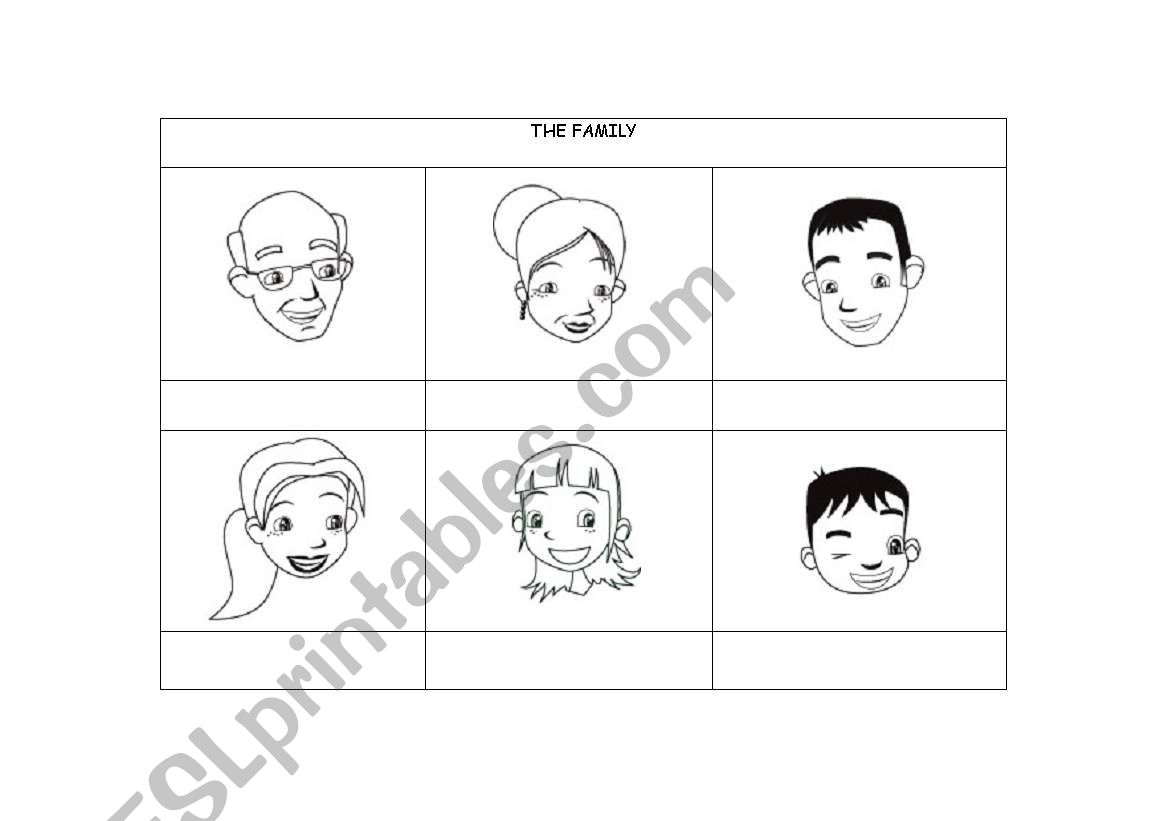 The Family worksheet