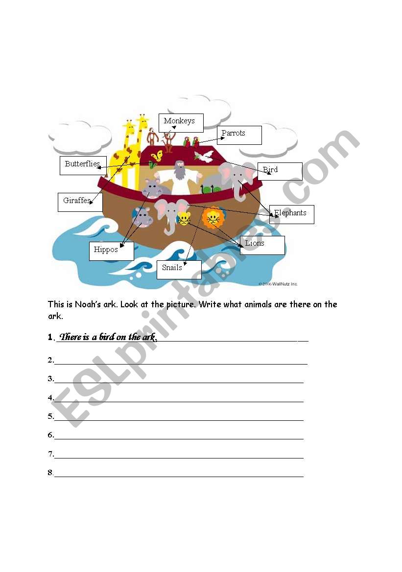 NoahÂ´s Ark worksheet