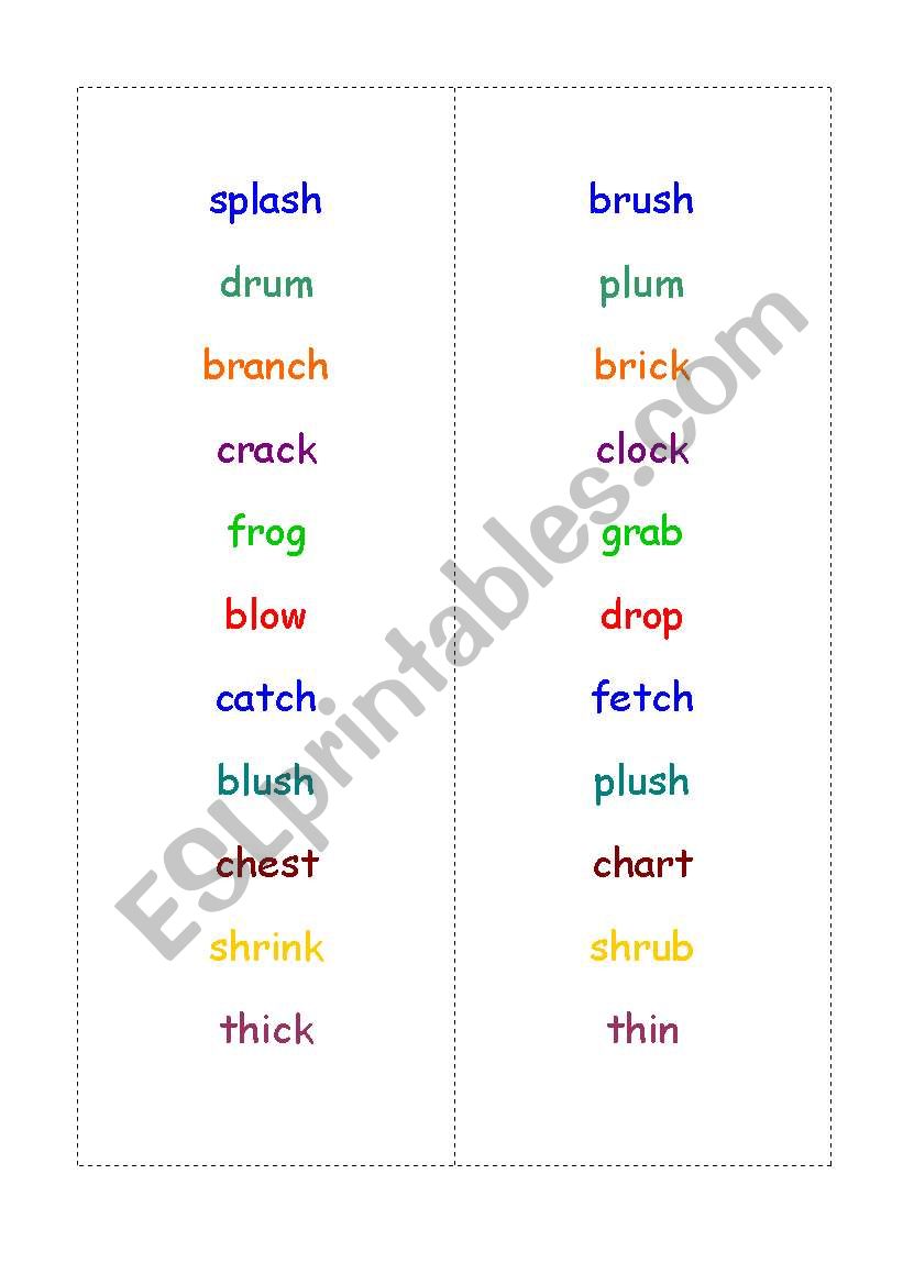 Blending and decoding flashcards