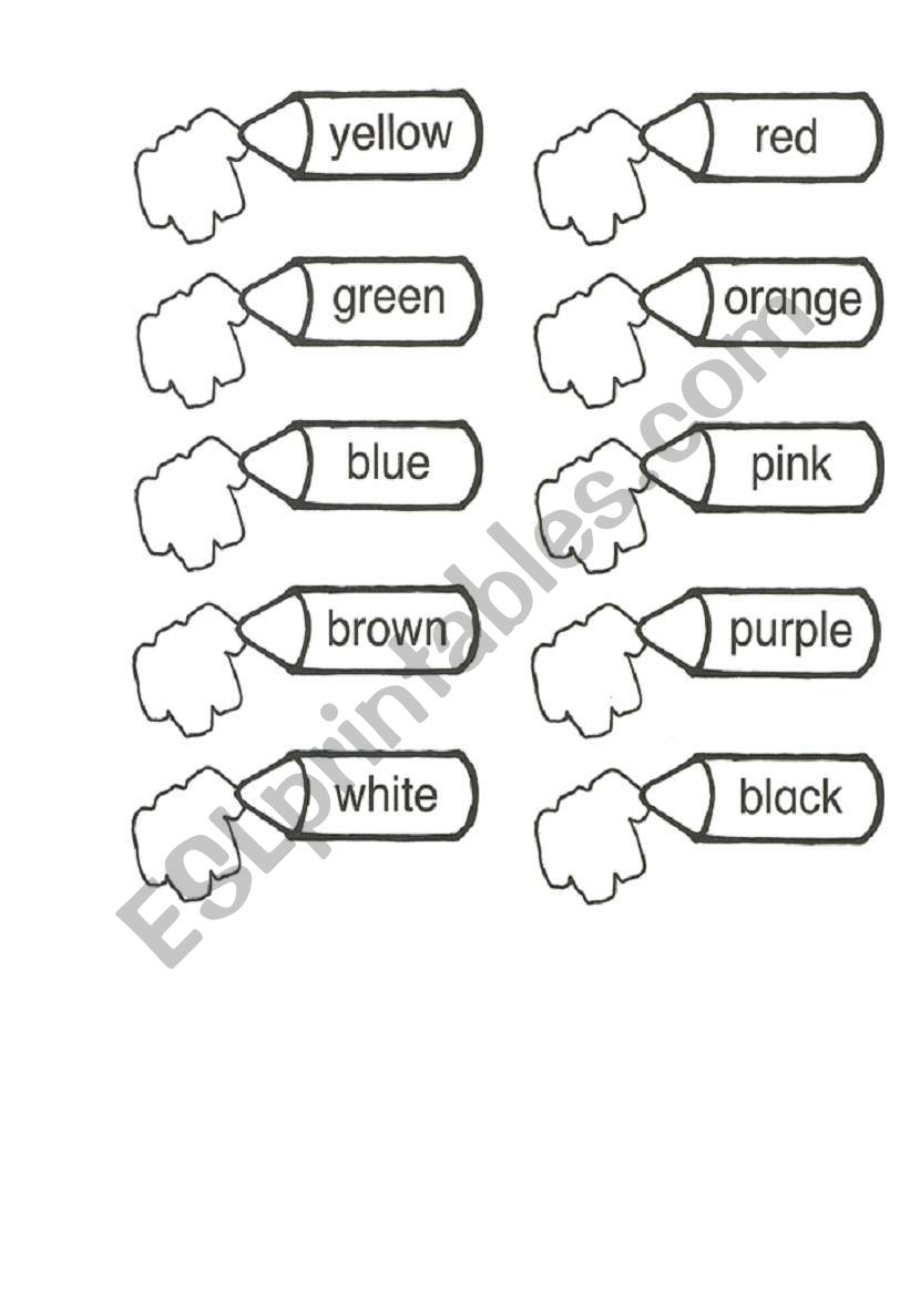 Colours worksheet