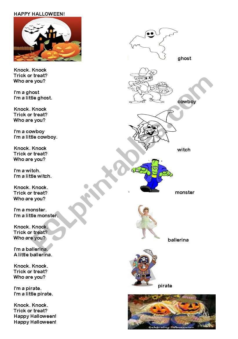 HAPPY HALLOWEEN SONG worksheet