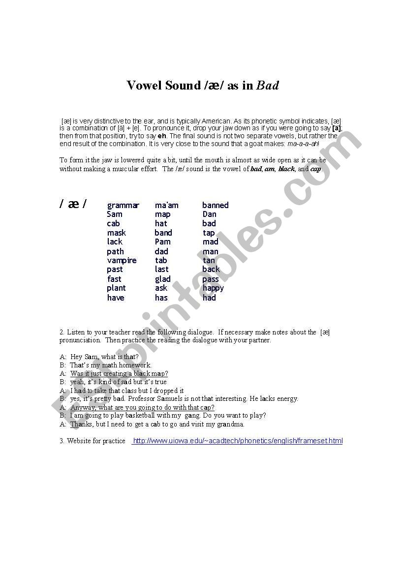 The  Sound worksheet