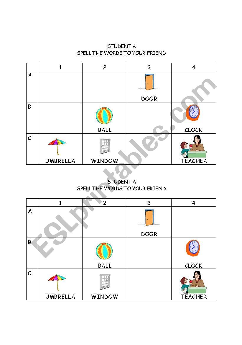 tell me and draw worksheet