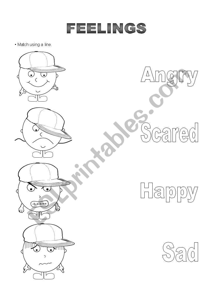 Emotional faces worksheet