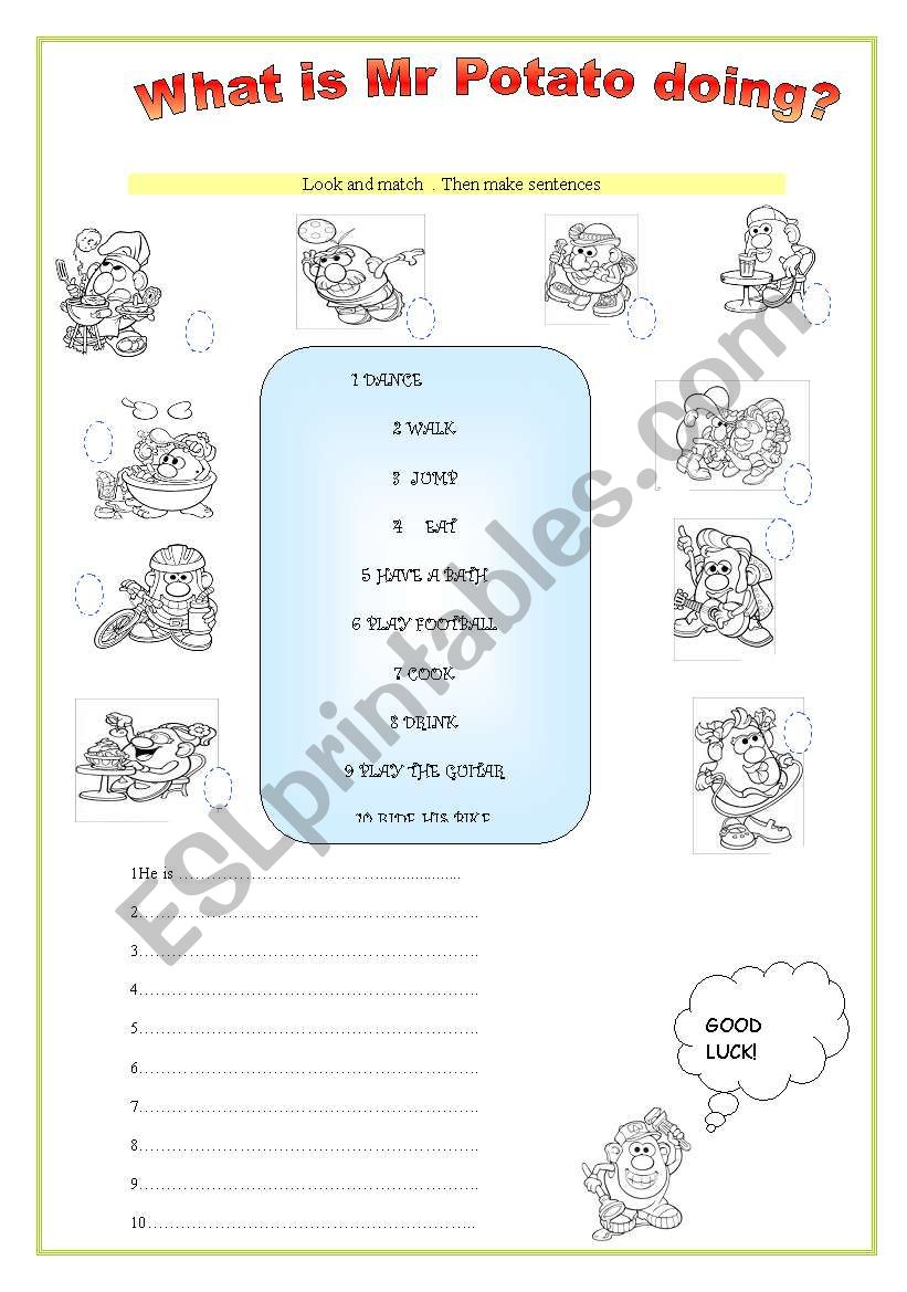 PRESENT CONTINUOUS worksheet