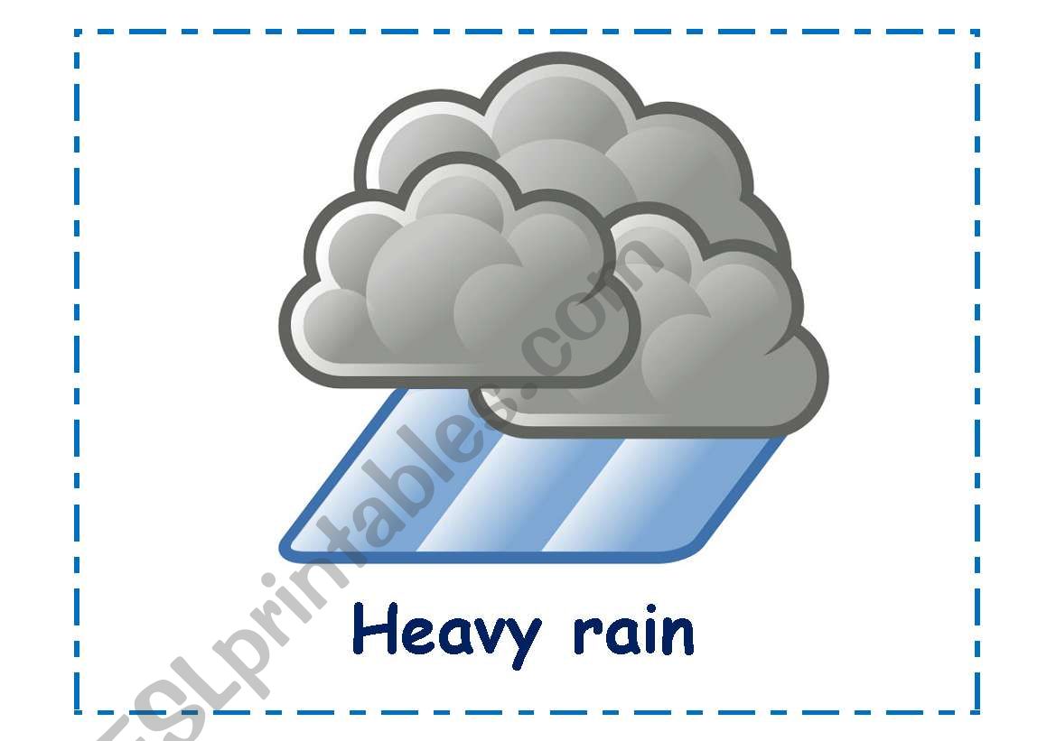 Big flashcards WEATHER SET 1 worksheet