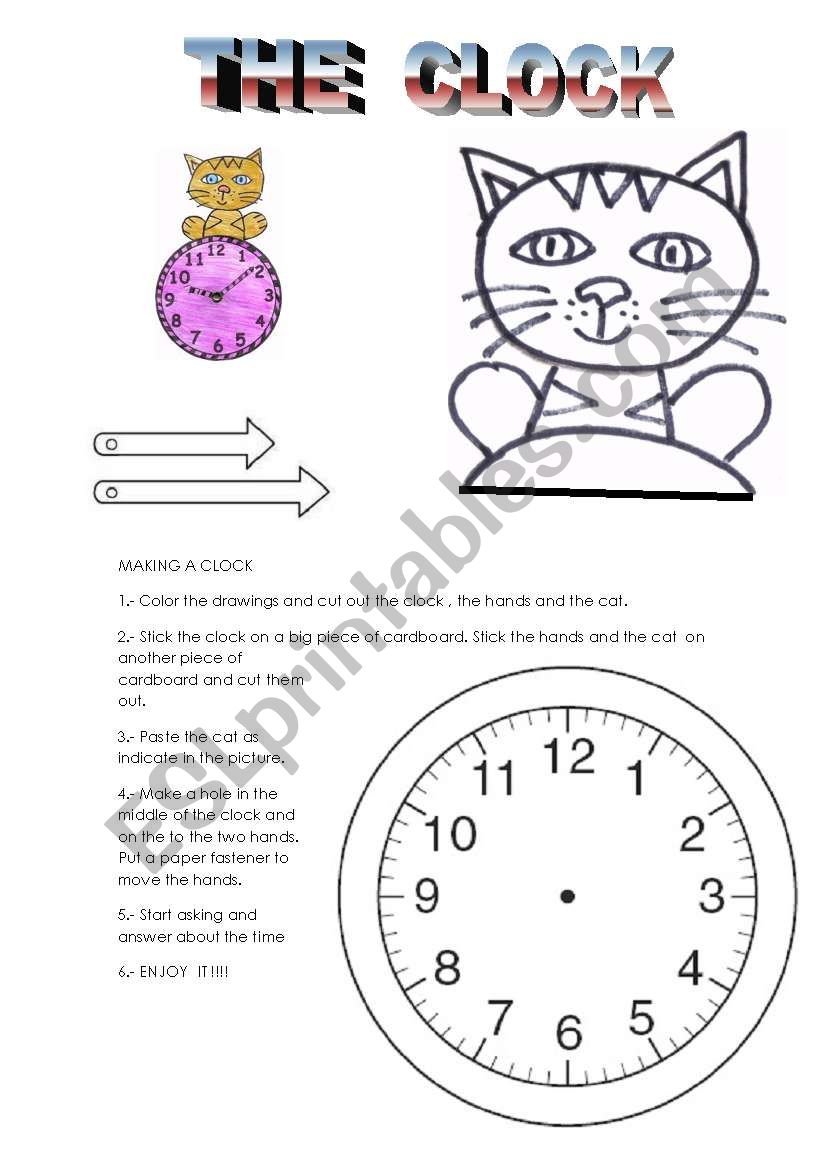 making a clock worksheet