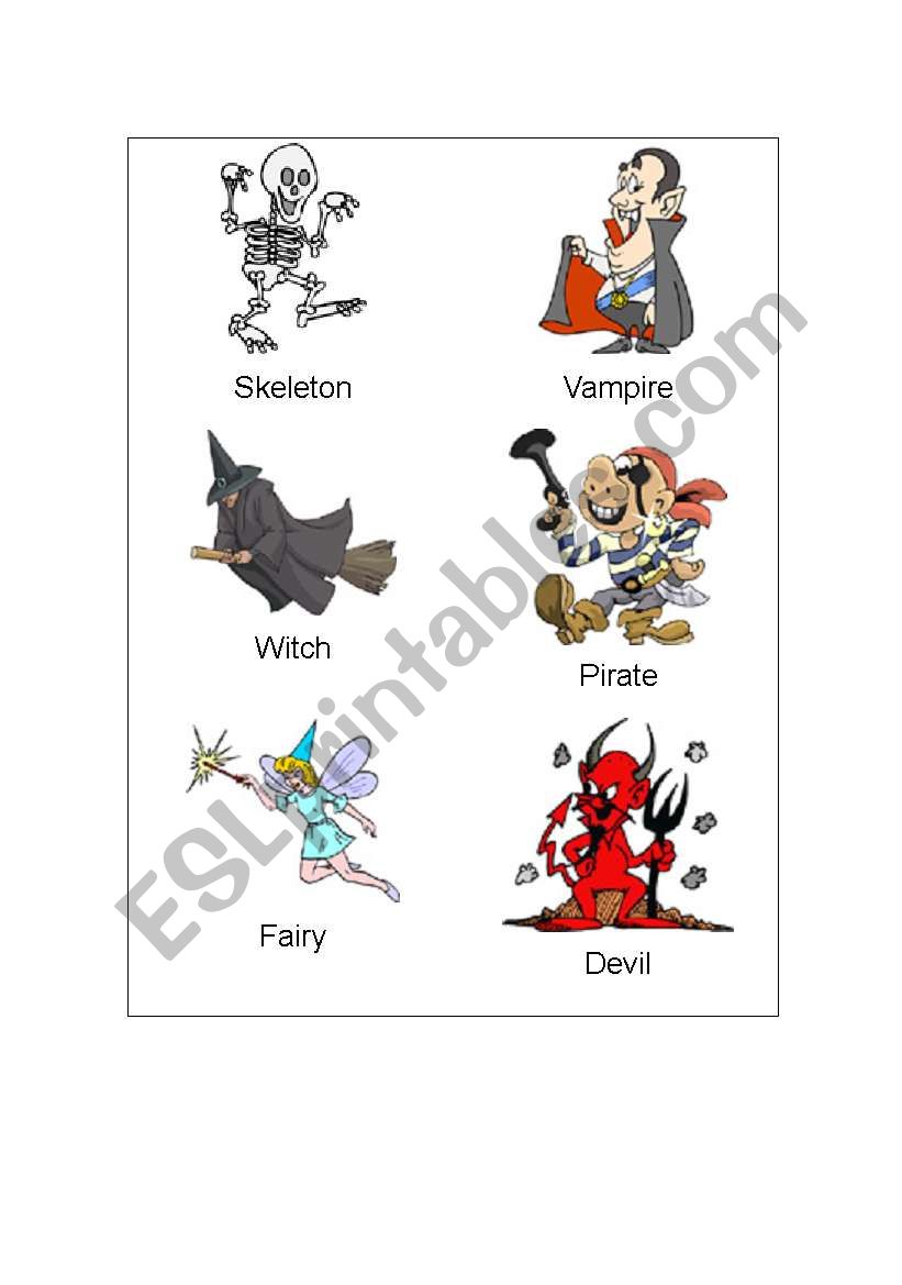 Halloween Flash Cards worksheet