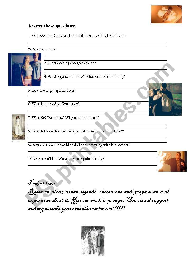 Supernatural part 3 worksheet