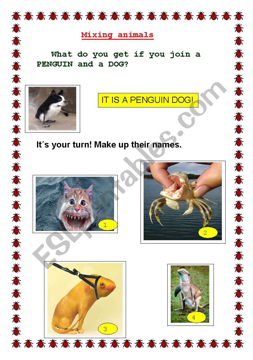 MIXING ANIMALS worksheet