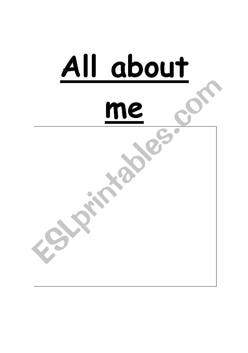 ESL profile booklet worksheet