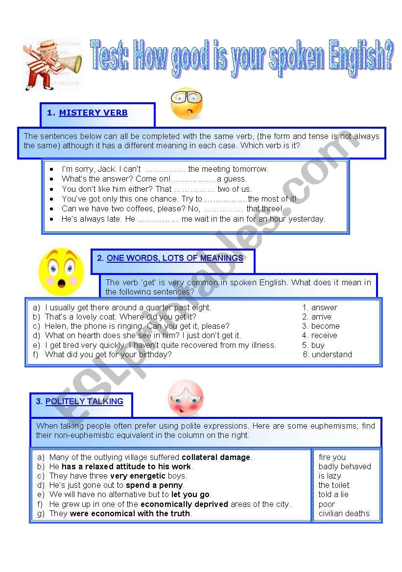 Test- How good is your spoken English?