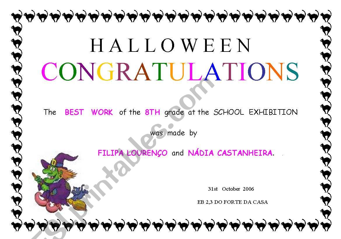 Halloween worksheet