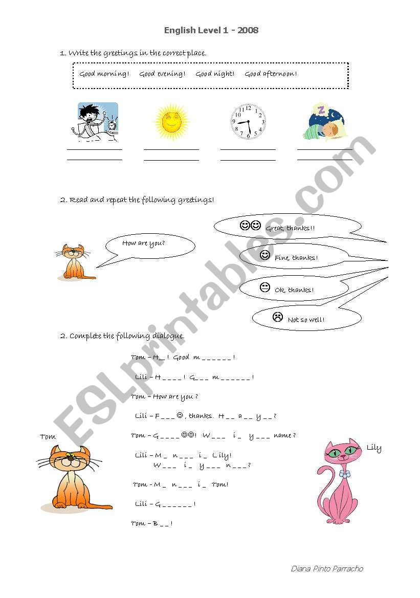 Greetings! worksheet