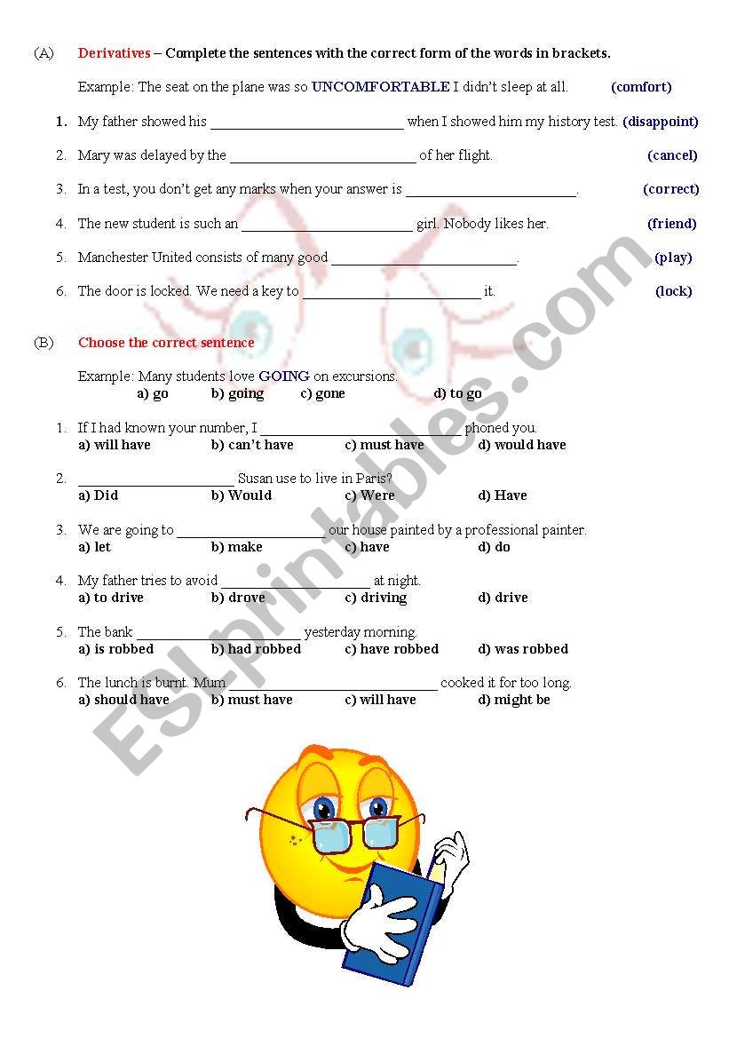 Grammar and Vocabulary worksheet