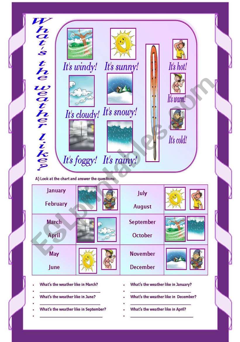 WhatÂ´s the weather like? worksheet