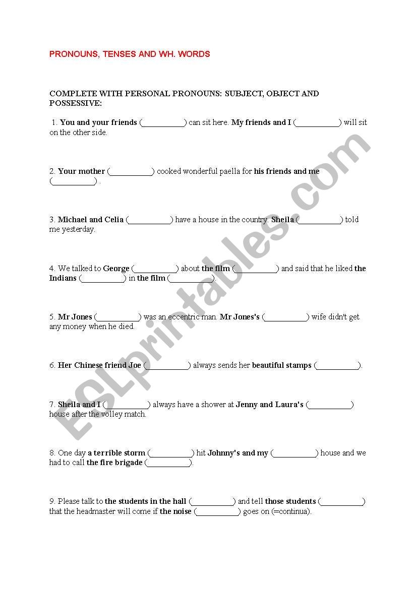 pronouns,countries and nationalities