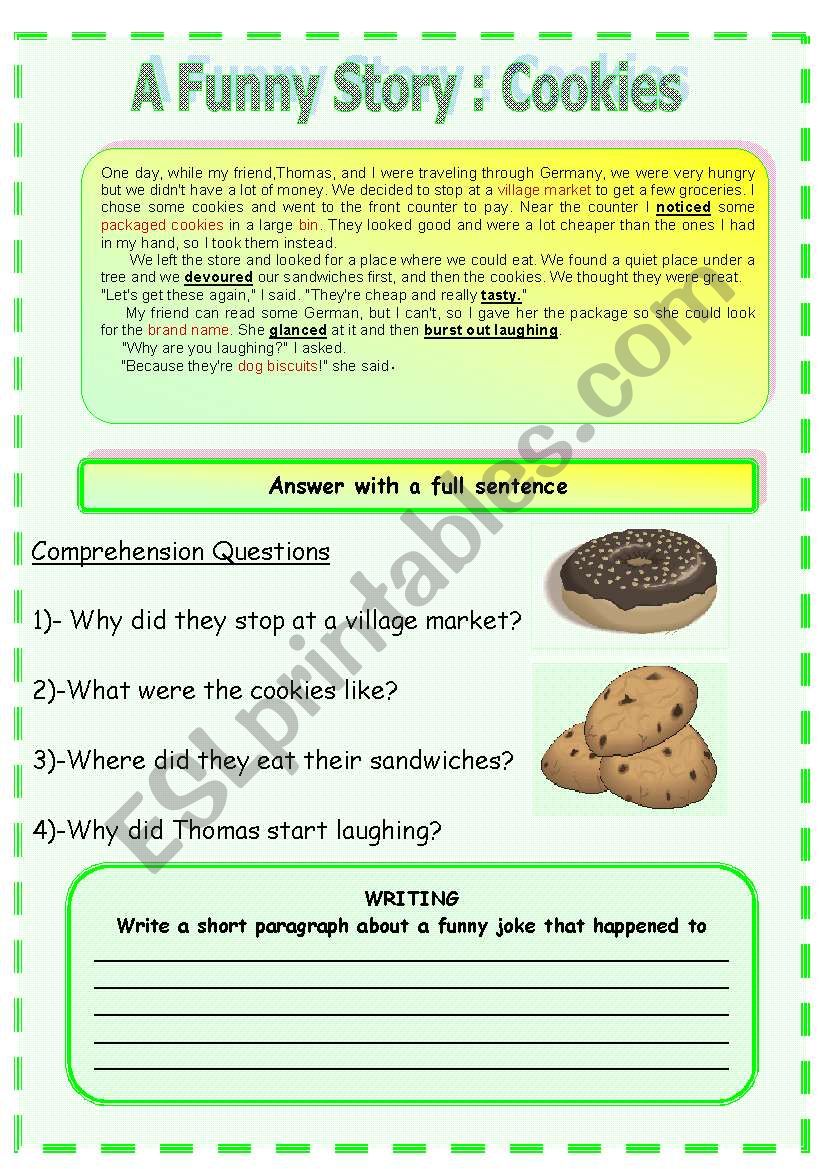 READING : A fUNNY STORY  :  COOKIES