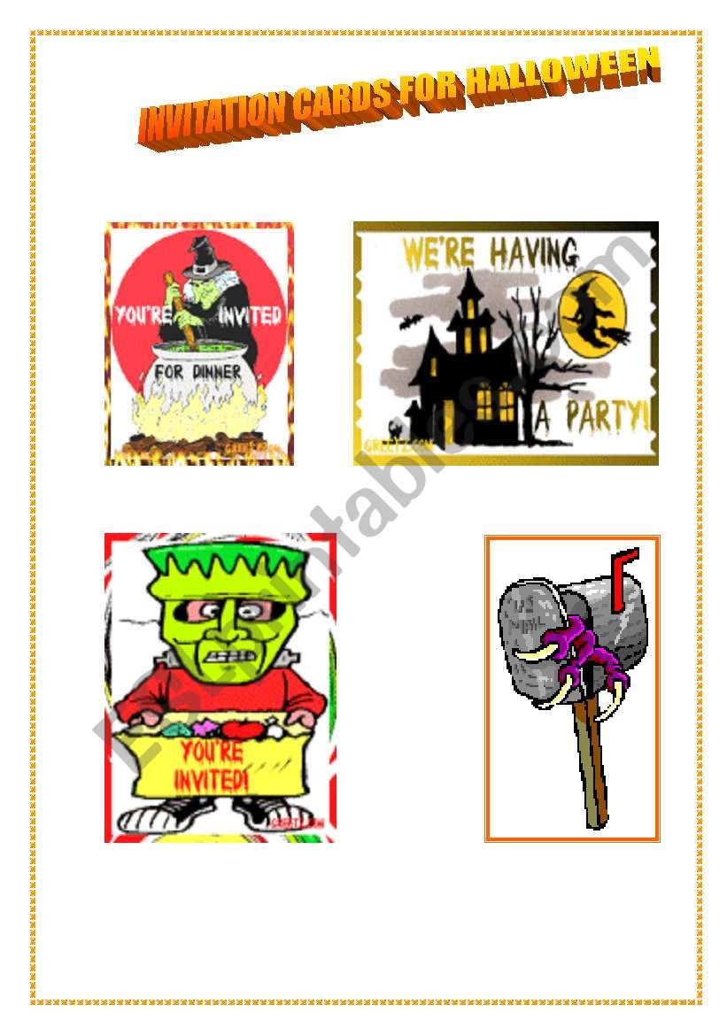 invitation cards for halloween