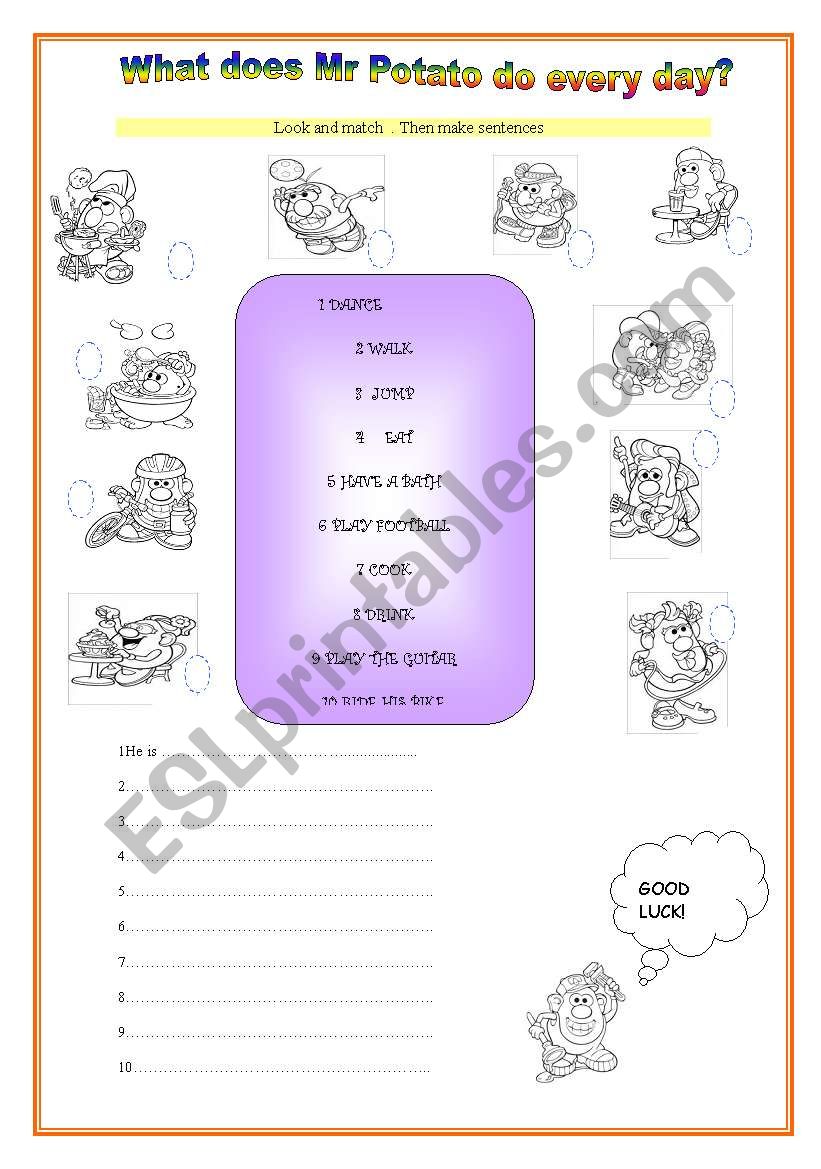 Present simple worksheet