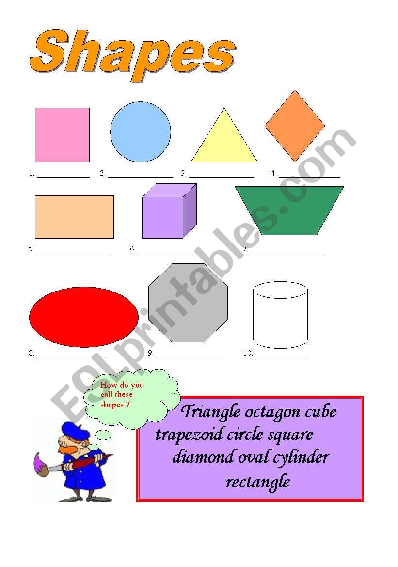 Shapes worksheet