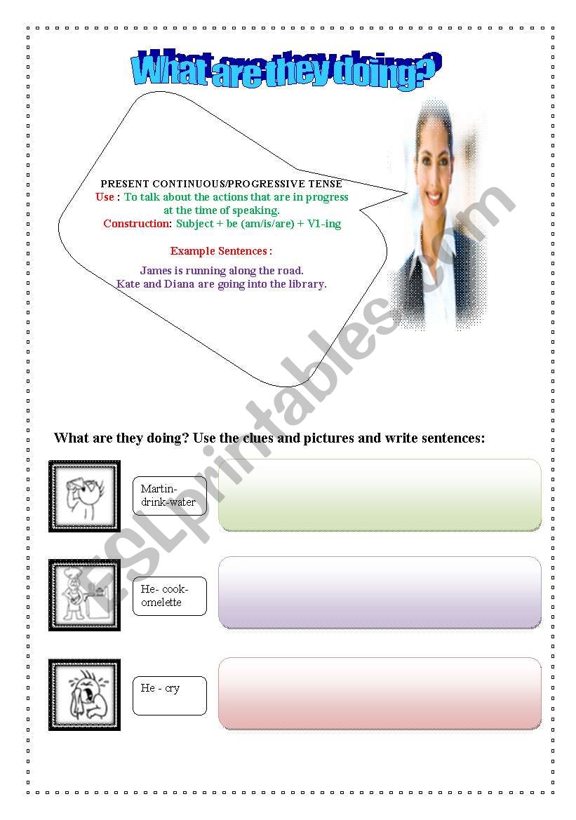 What are they doing? worksheet