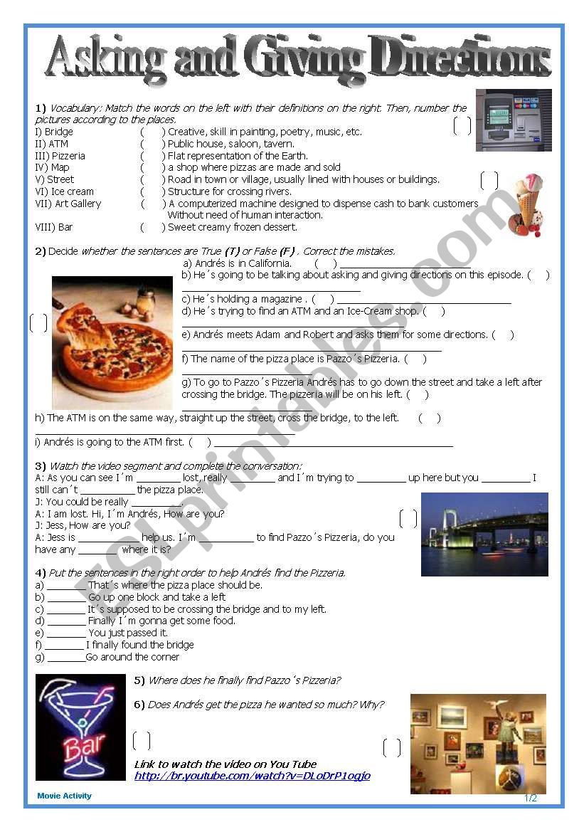 Asking & Giving Directions : Video Activity