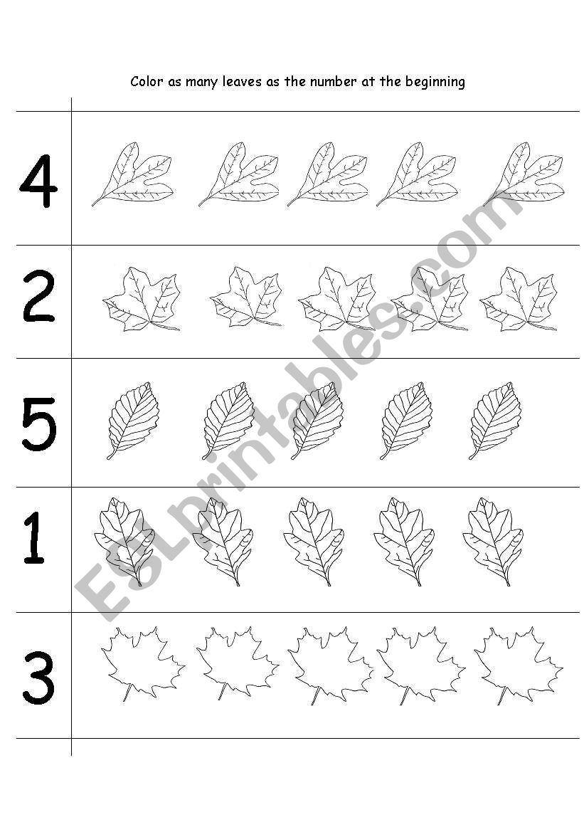 autumn-maths worksheet