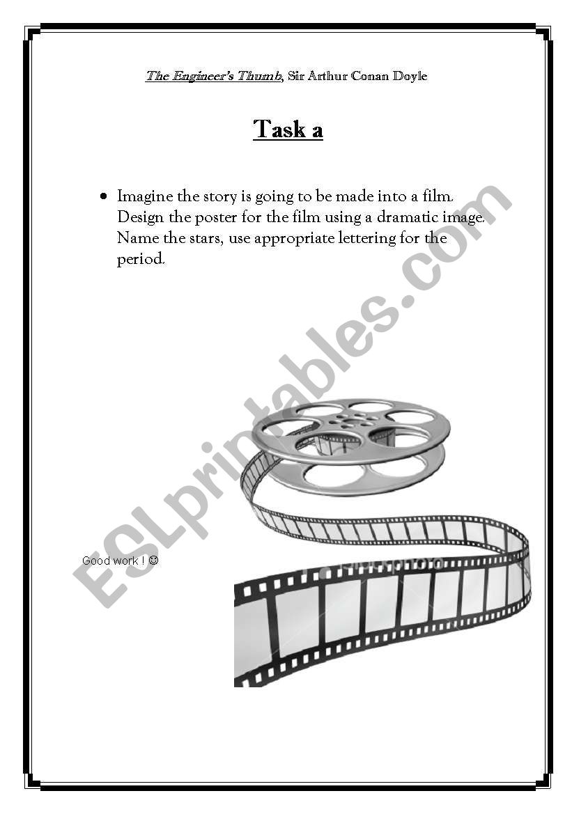 The Engineers Thumb - Task  worksheet