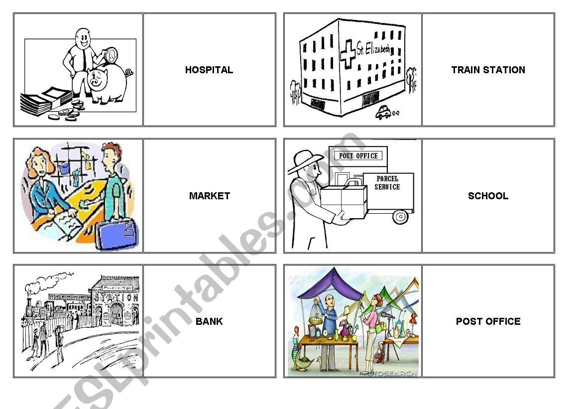 PLACES - DOMINO - PART1 worksheet