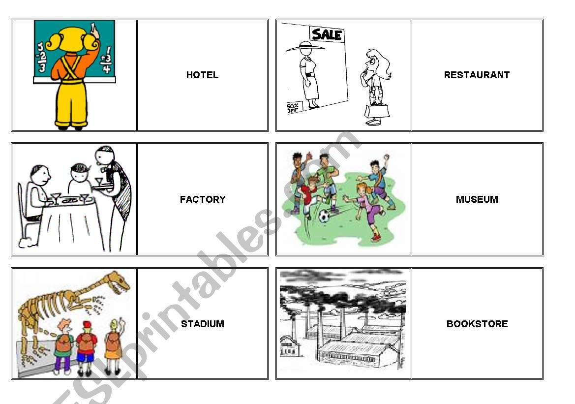 PLACES - DOMINO - PART 2 worksheet