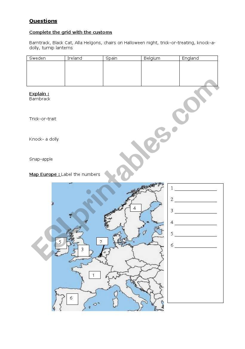 Halloween - reading part 3 worksheet