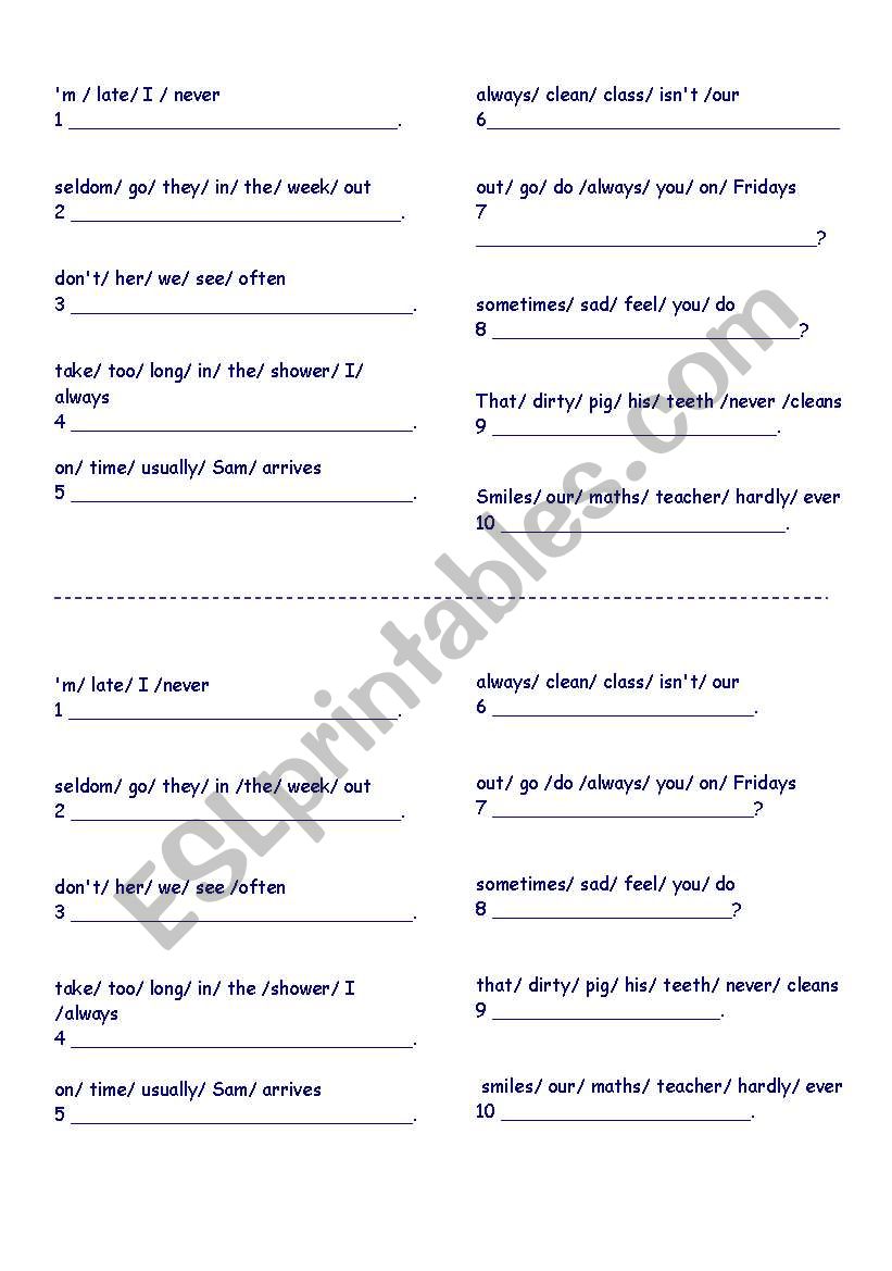 simple present tenseg worksheet