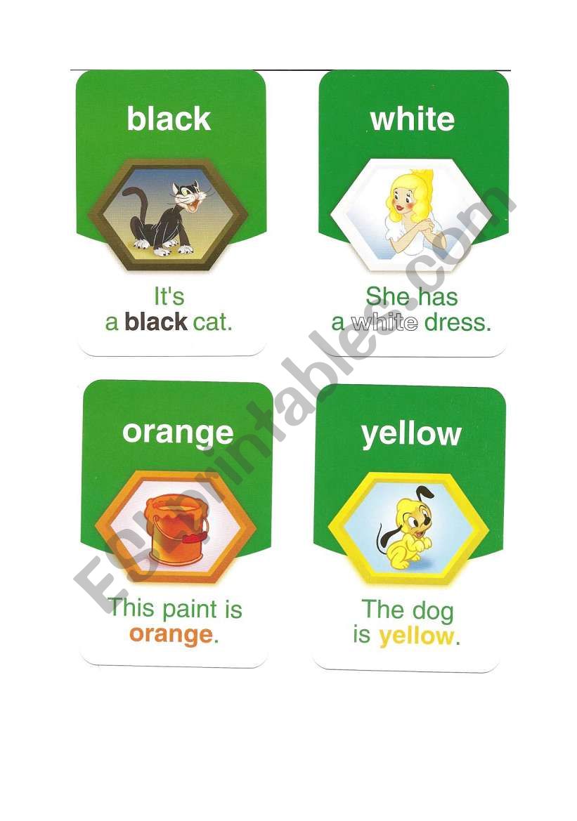 Colours cards (2/3) worksheet