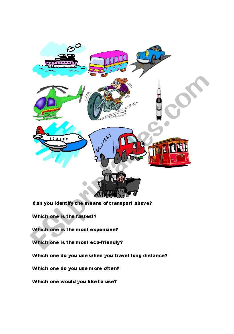 Means of transport - Superlatives