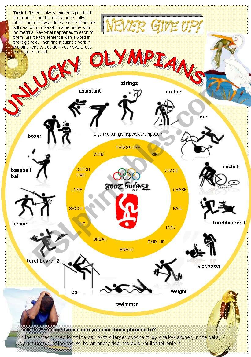 Unlucky Olympians - Passive Worksheet