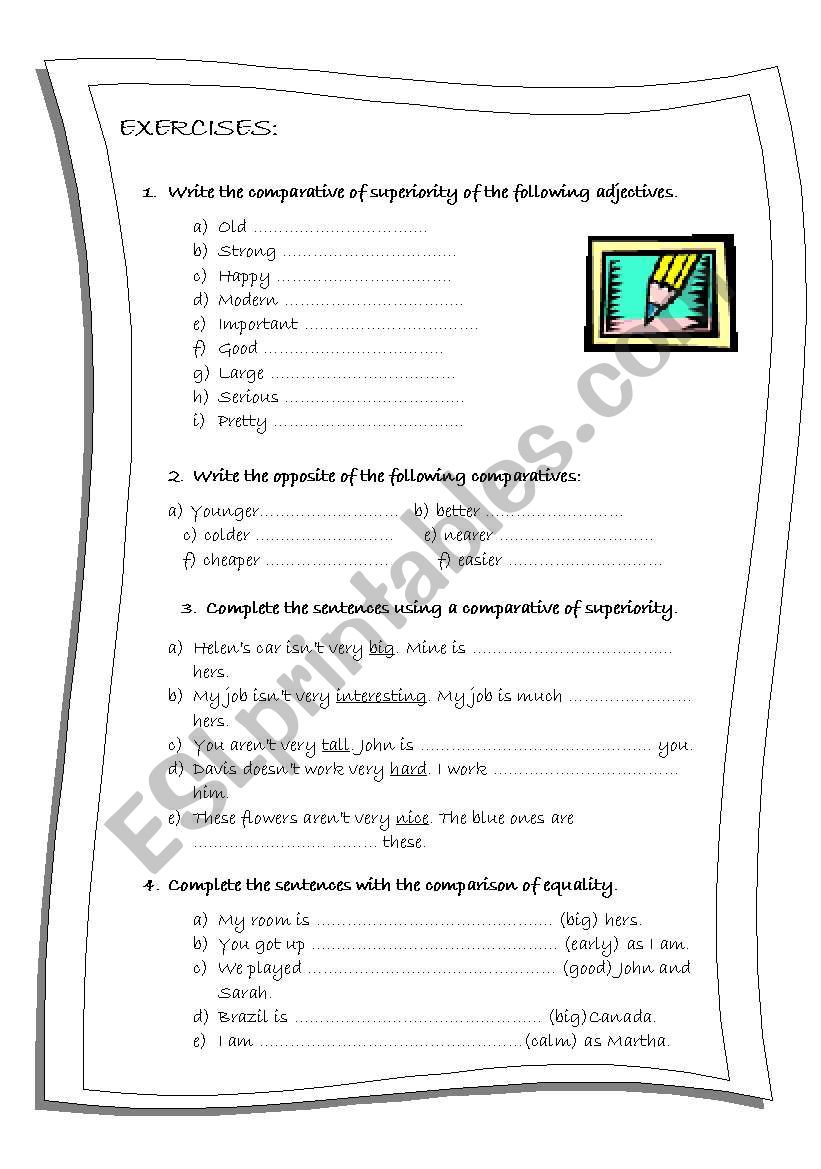 Adjectives: Comparatives and superlatives