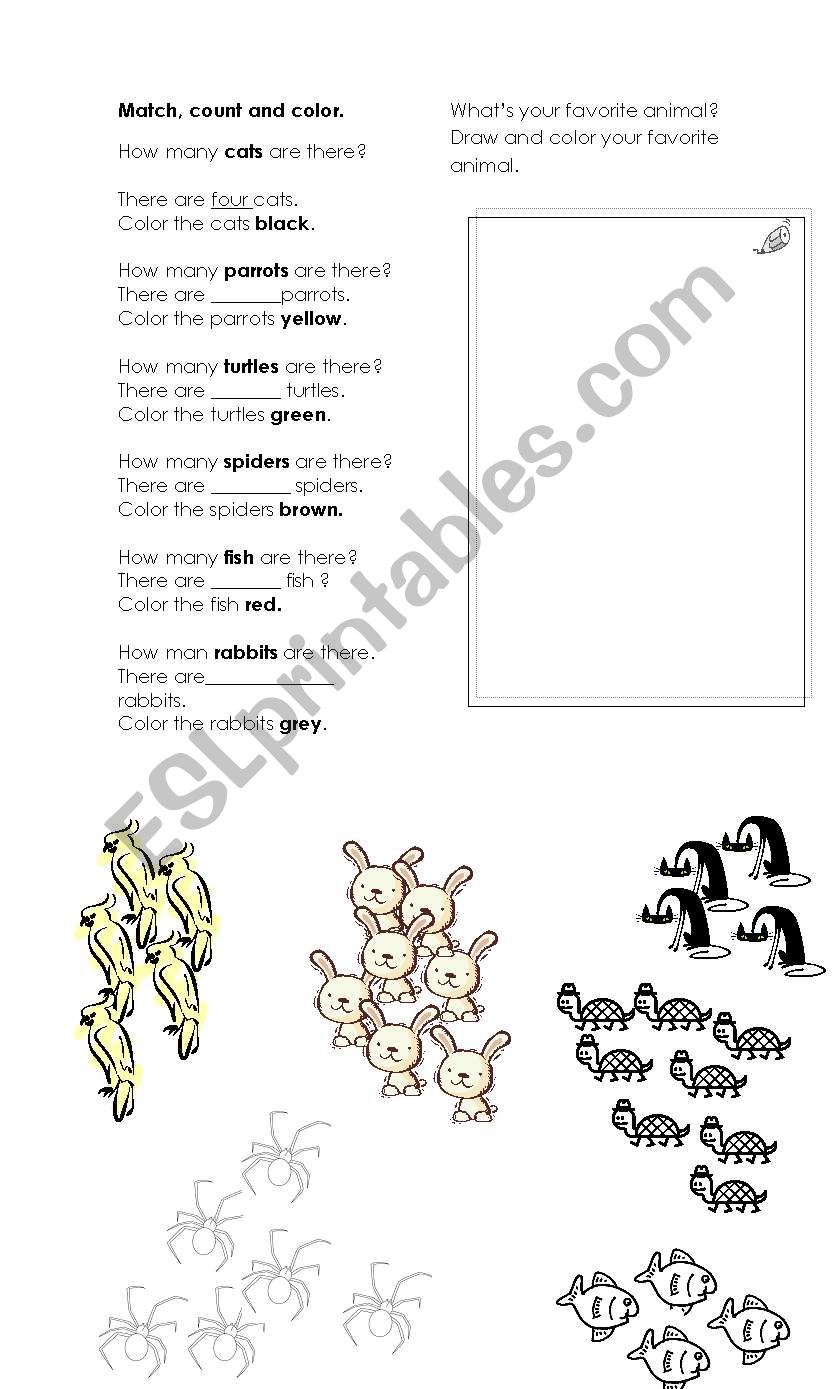 animals for elementary  worksheet