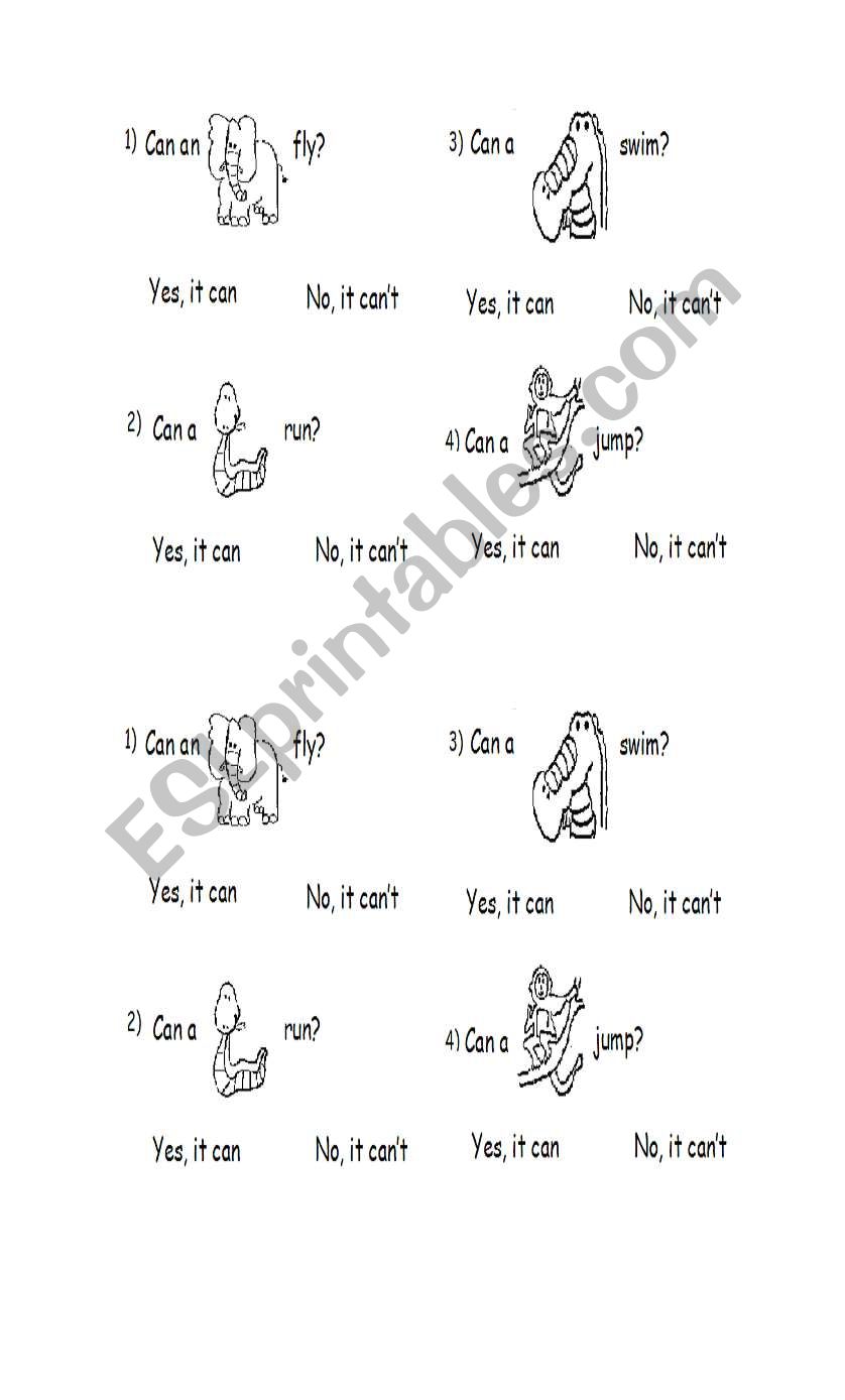 Can or Cant? worksheet