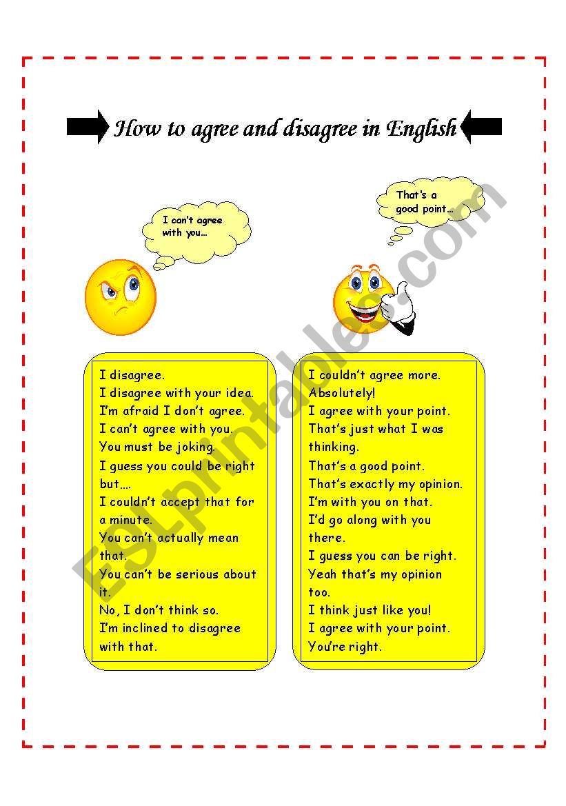 How to agree and disagree in English