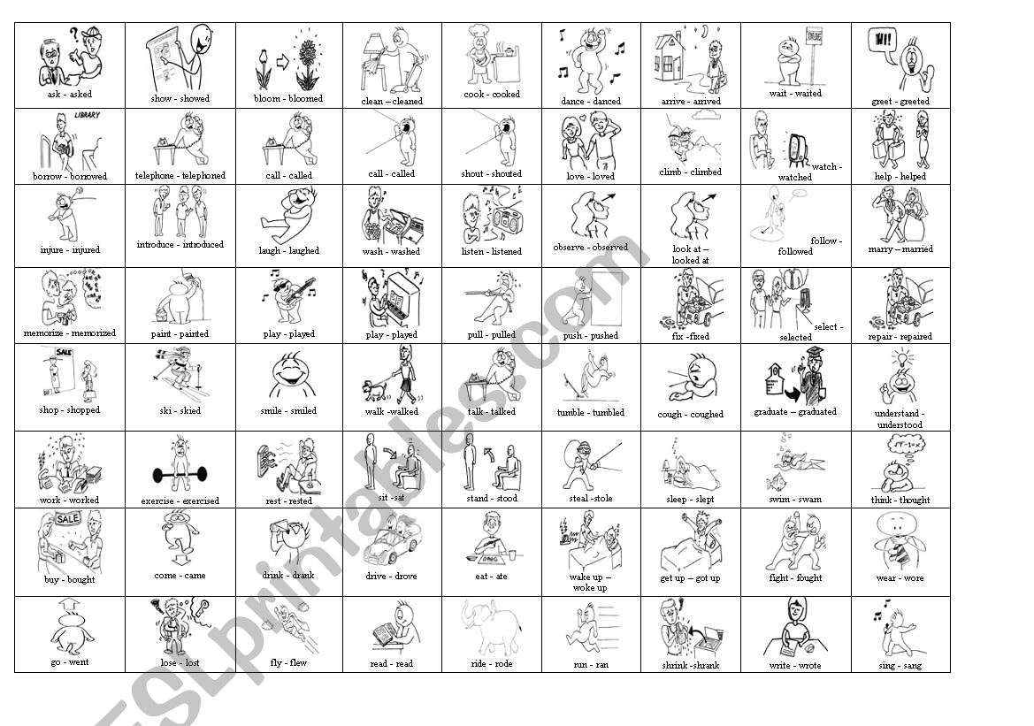 Verbs Pictionary worksheet