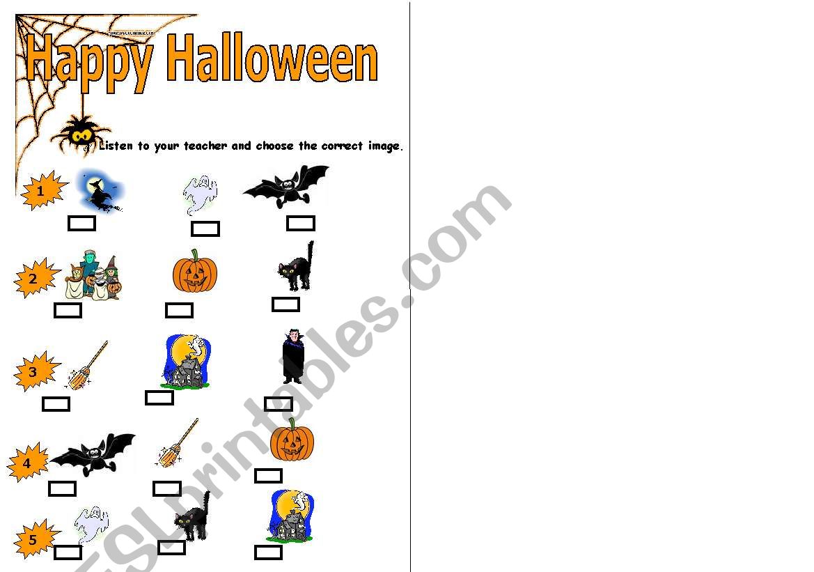 Happy Halloween worksheet