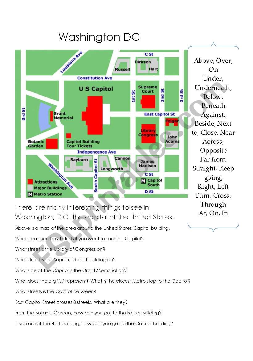 Directions Around the U.S. Capitol