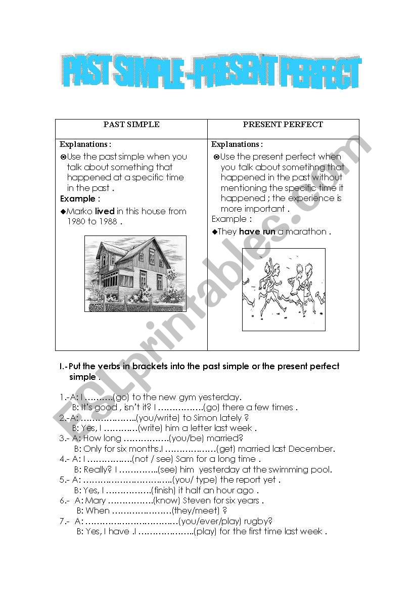 simple past and present perfect